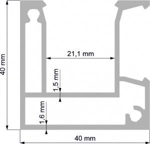 Plotový sloupek 40 x 40 mm