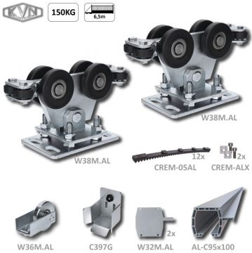 Set samonosné hliníkové brány do průjezdu 4,5 m /150 kg