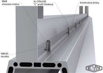 Set samonosné hliníkové brány do průjezdu 4,5 m /150 kg