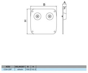 Záslepka AL profilu CGA-20P